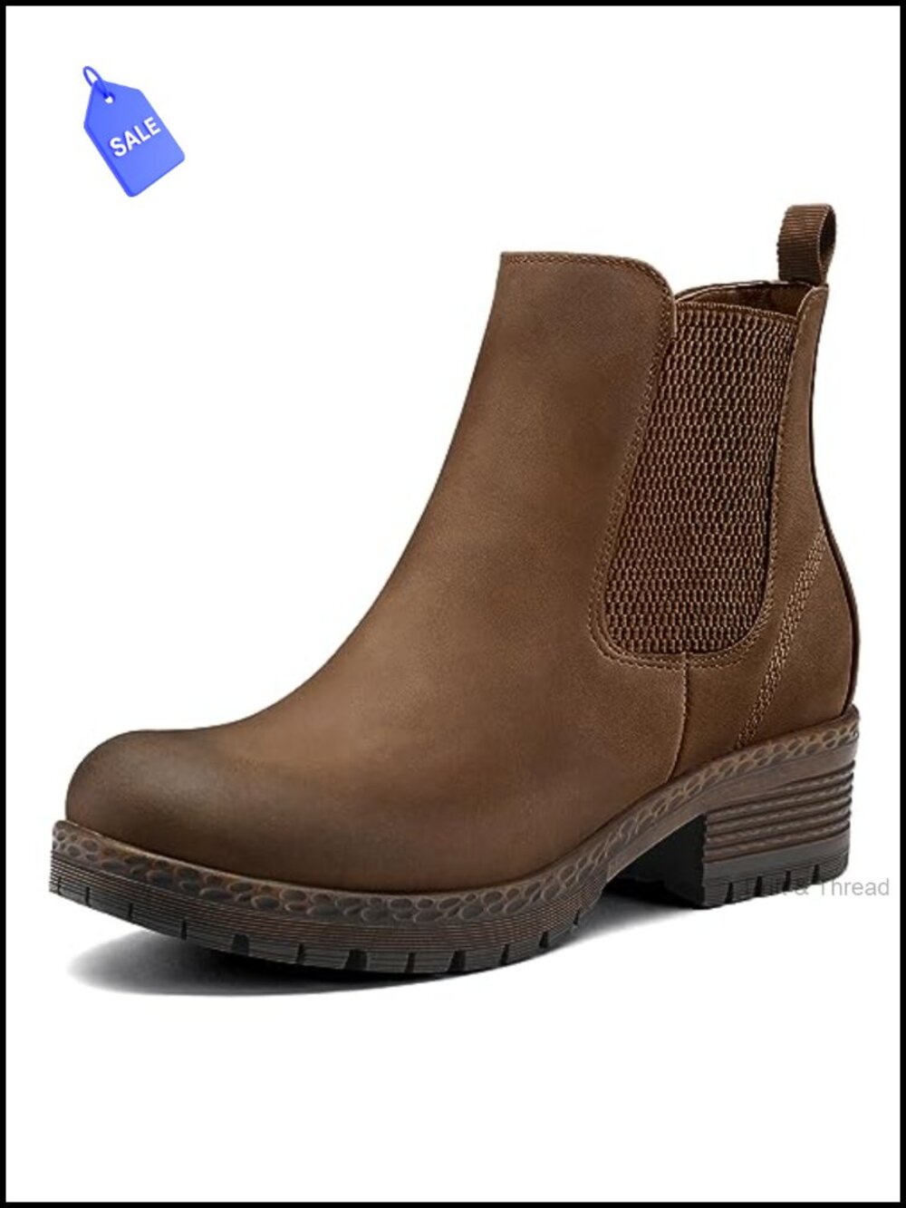Women's Chelsea Ankle Boots Chunky Block Low Heel Booties